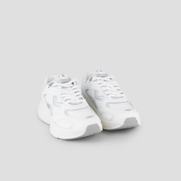 Sneakers Alexander Smith storm woman in white leather and mesh with iridescent details - 3