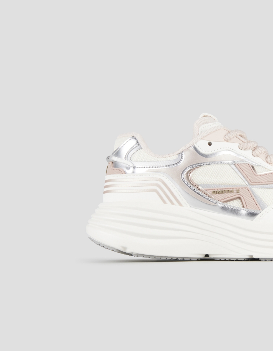 Sneakers Alexander Smith storm woman in white and pink leather and mesh - 2