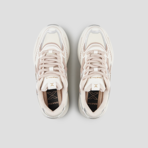 Sneakers Alexander Smith storm woman in white and pink leather and mesh - 5