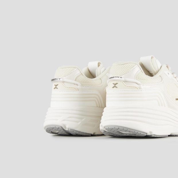 Sneakers Alexander Smith storm woman in white leather and light yellow mesh - 4