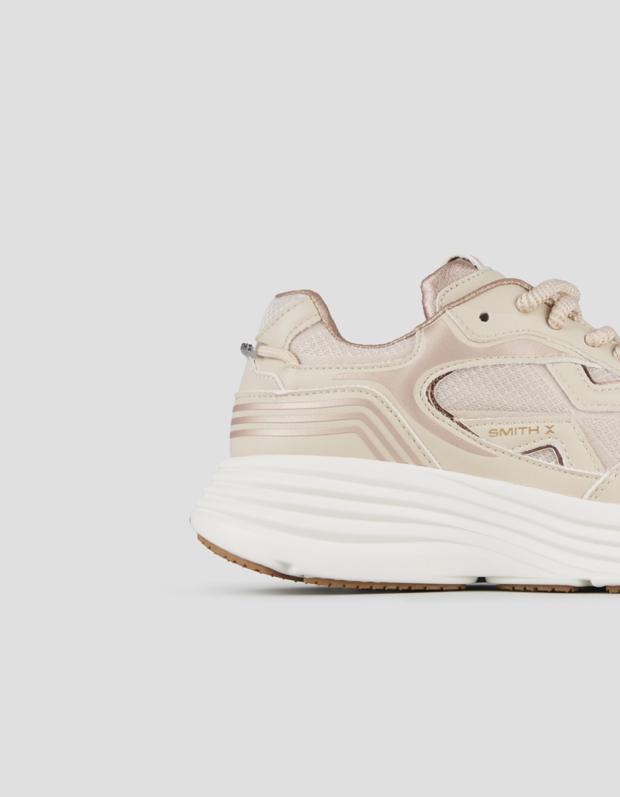 Sneakers Alexander Smith storm woman in beige leather and mesh - 2