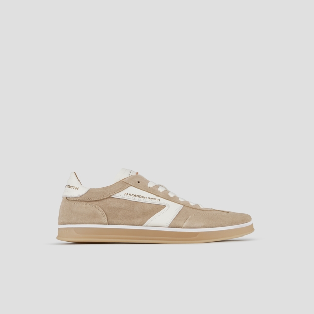 Sneakers Alexander Smith thames man in sand suede and white logo - 1
