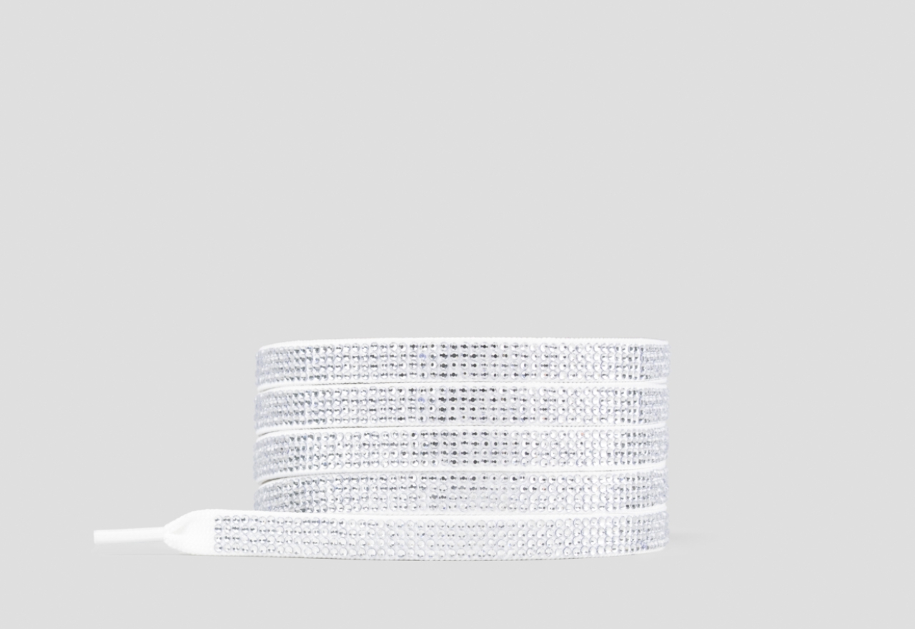 Sneakers Alexander Smith white laces in full silver strass for women - 1