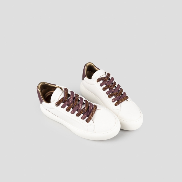 Sneakers Alexander Smith bordeaux laces in full strass for women - 2