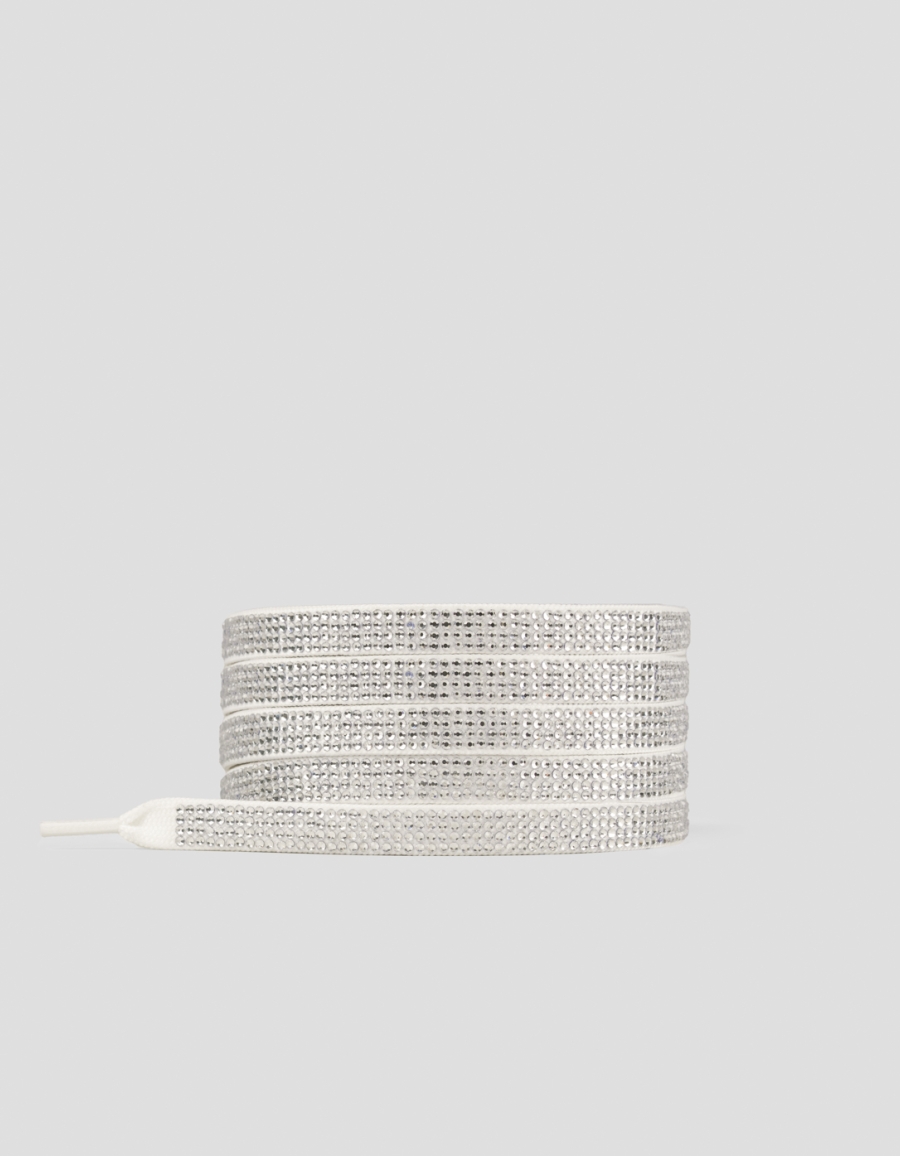 Sneakers Alexander Smith white laces in full gold strass for women - 1