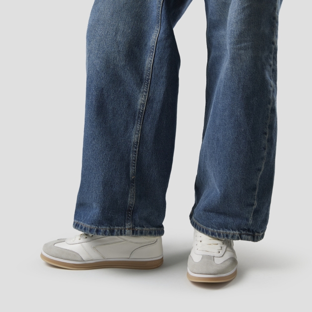 Sneakers Alexander Smith thames woman in white leather and grey suede - 2