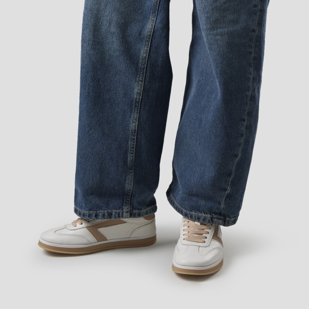 Sneakers Alexander Smith thames woman in white leather and pink logo - 2