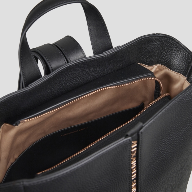 Sneakers Alexander Smith daisy backpack in black tumbled leather - 4