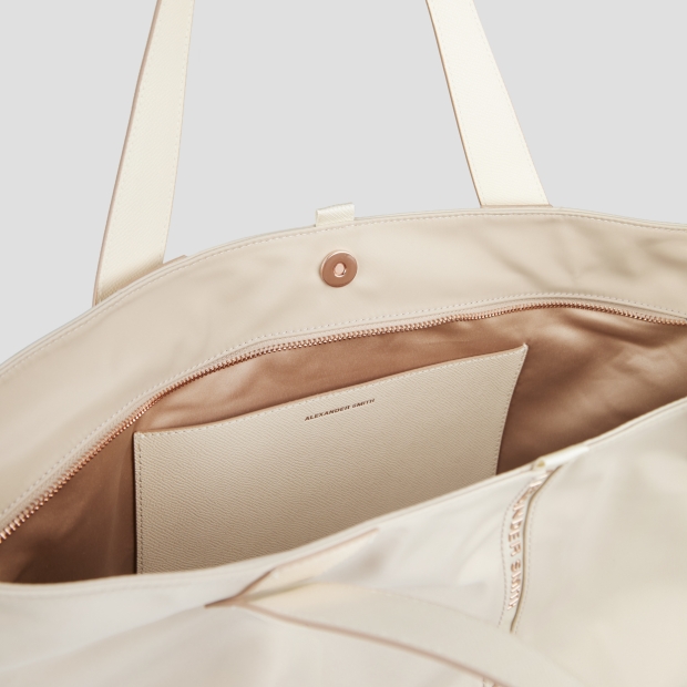 Sneakers Alexander Smith lauren medium handbag with shoulder strap in sand nylon - 4