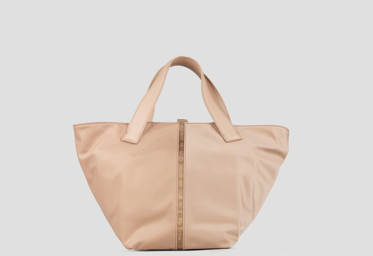 Sneakers Alexander Smith lauren medium handbag with shoulder strap in beige nylon - 1