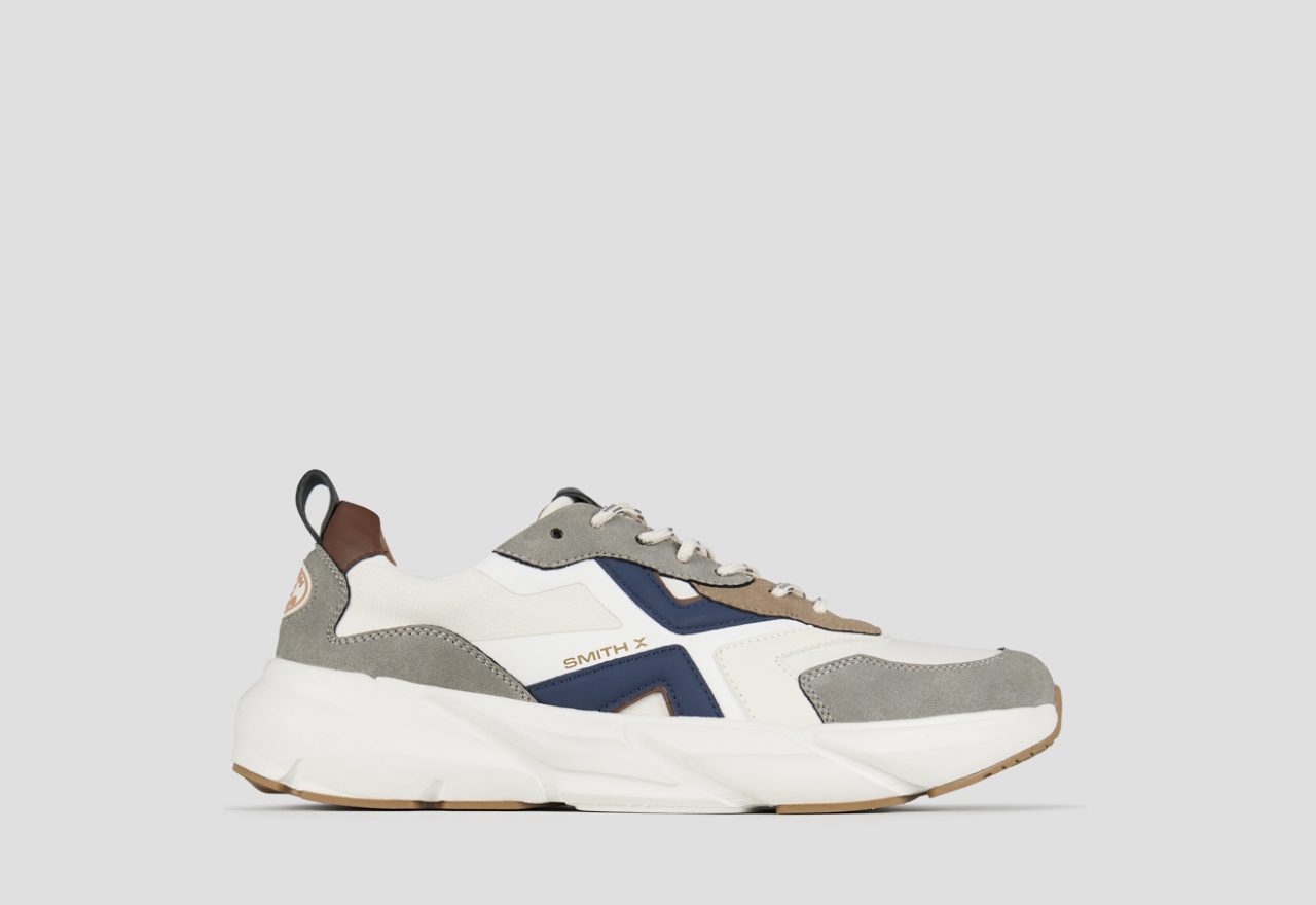 Sneakers Alexander Smith horizon man in white and grey with suede and rip-stop details - 1