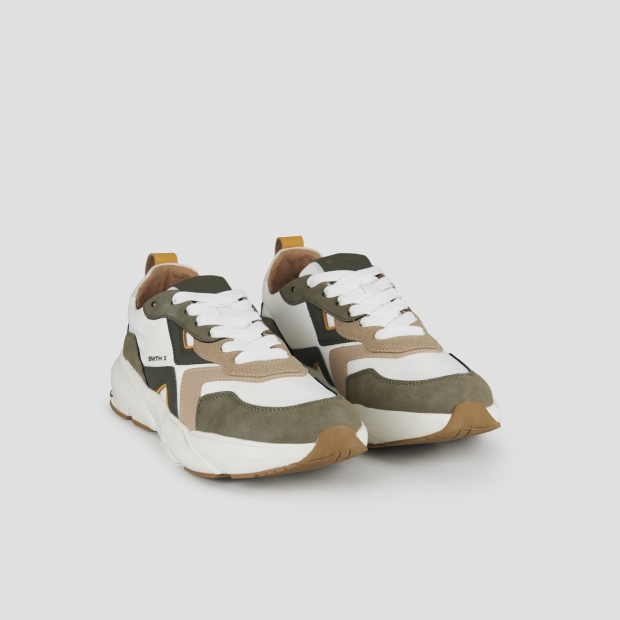 Sneakers Alexander Smith horizon man in with with military green details in suede and nylon - 4