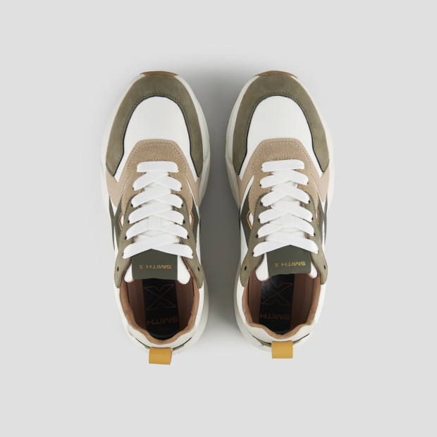 Sneakers Alexander Smith horizon man in with with military green details in suede and nylon - 6