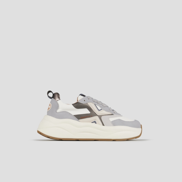 Sneakers Alexander Smith horizon woman in white leather and grey suede details - 1