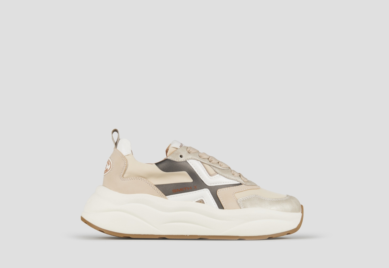 Sneakers Alexander Smith horizon woman in beige nylon and platinum laminated - 1
