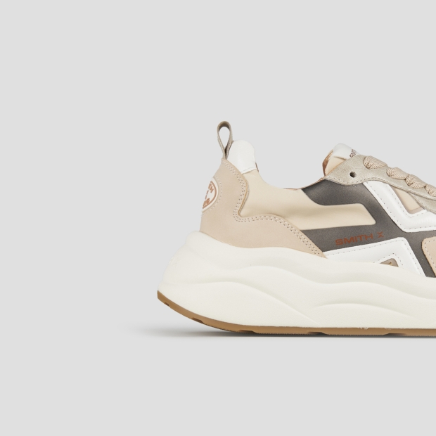 Sneakers Alexander Smith horizon woman in beige nylon and platinum laminated - 3