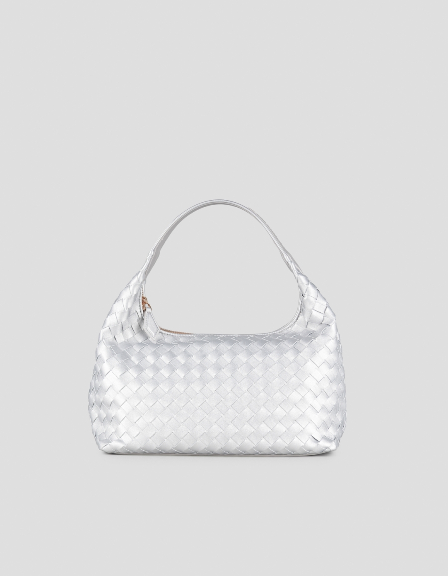 Sneakers Alexander Smith chloe small in silver woven laminated leather - 1