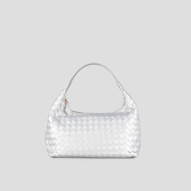 Sneakers Alexander Smith chloe small in silver woven laminated leather - 1