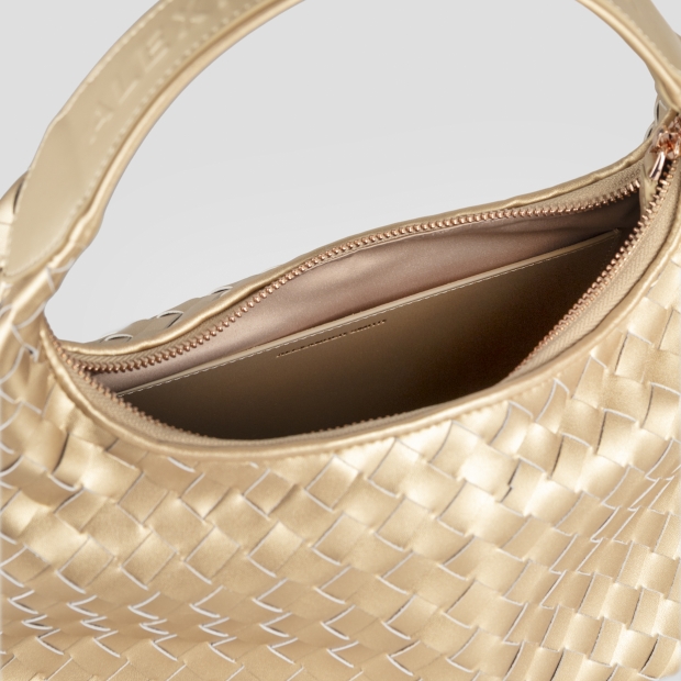 Sneakers Alexander Smith chloe small in gold woven laminated leather - 6