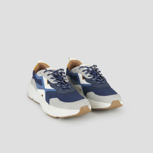 Sneakers Alexander Smith horizon man in blue with grey suede and rip-stop inserts - 4