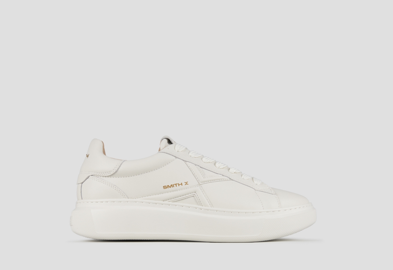 Sneakers Alexander Smith college man in white leather - 1