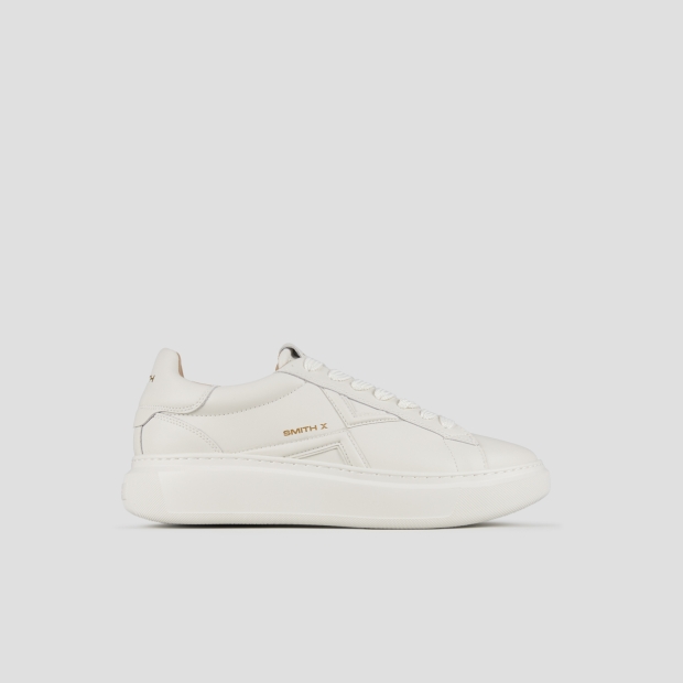 Sneakers Alexander Smith college man in white leather - 1