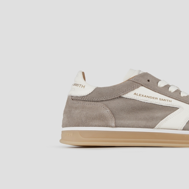 Sneakers Alexander Smith thames man in dark ivory suede and white logo - 3