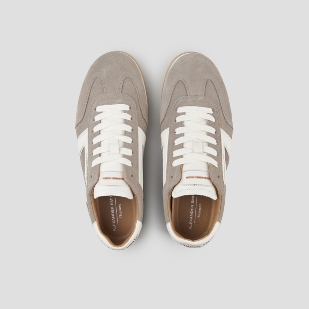 Sneakers Alexander Smith thames man in dark ivory suede and white logo - 6