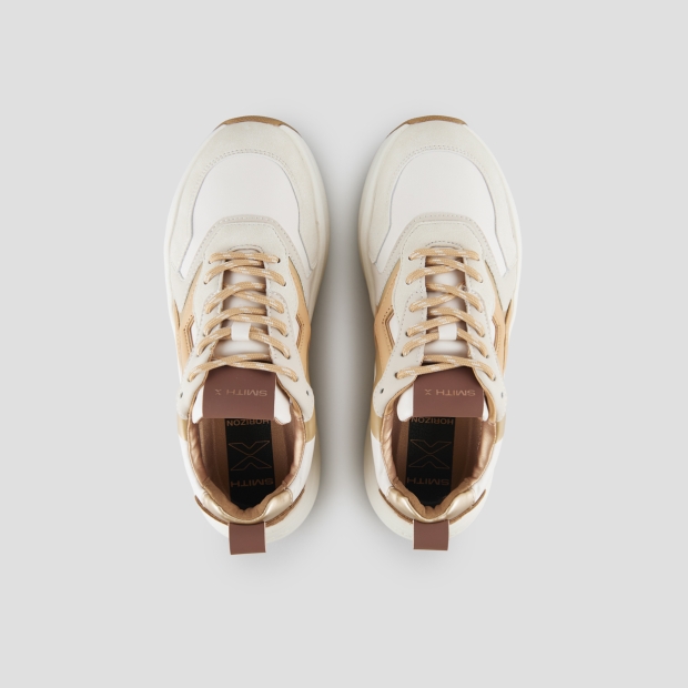 Sneakers Alexander Smith horizon woman in white with brown suede details - 6