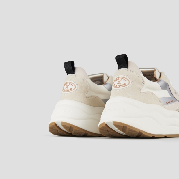 Sneakers Alexander Smith horizon woman in beige leather and suede with rip-stop inserts - 5