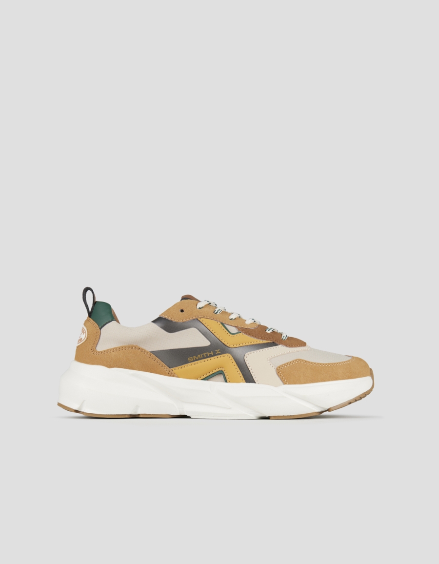 Sneakers Alexander Smith horizon man in beige with cognac suede details and rip-stop inserts - 1