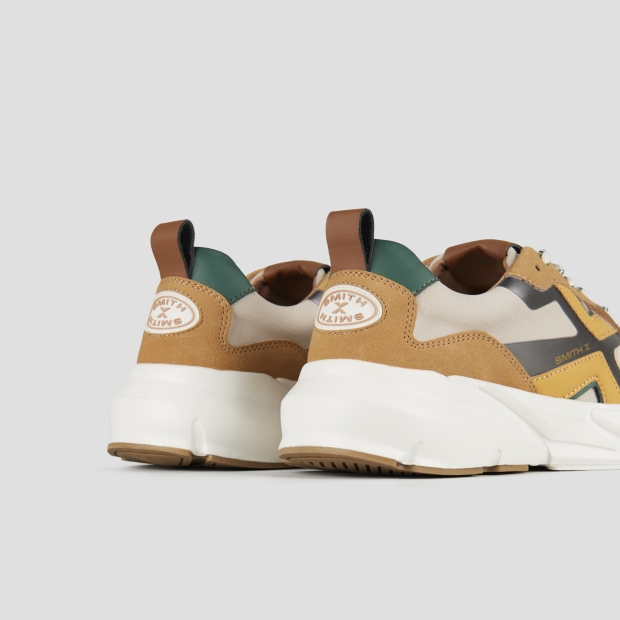 Sneakers Alexander Smith horizon man in beige with cognac suede details and rip-stop inserts - 4