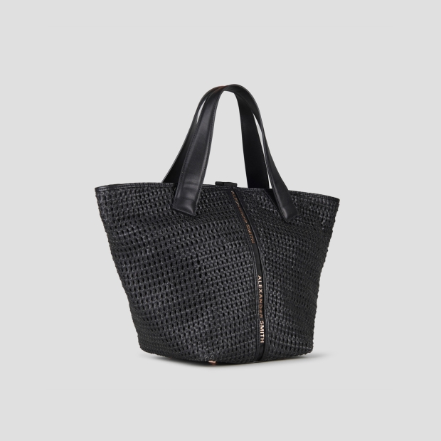 Sneakers Alexander Smith lauren medium handbag with shoulder strap in black woven - 2