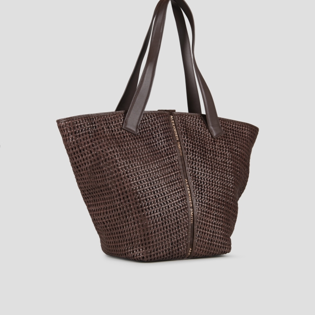 Sneakers Alexander Smith lauren large shoulder bag in brown woven - 2