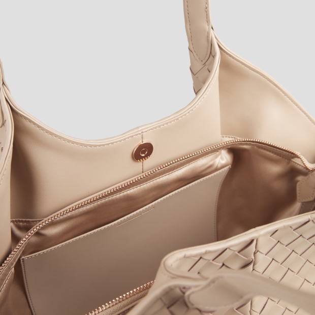 Sneakers Alexander Smith rachel medium shoulder bag in camel woven leather - 4