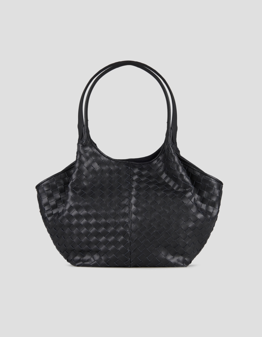 Sneakers Alexander Smith rachel medium shoulder bag in black woven leather - 1