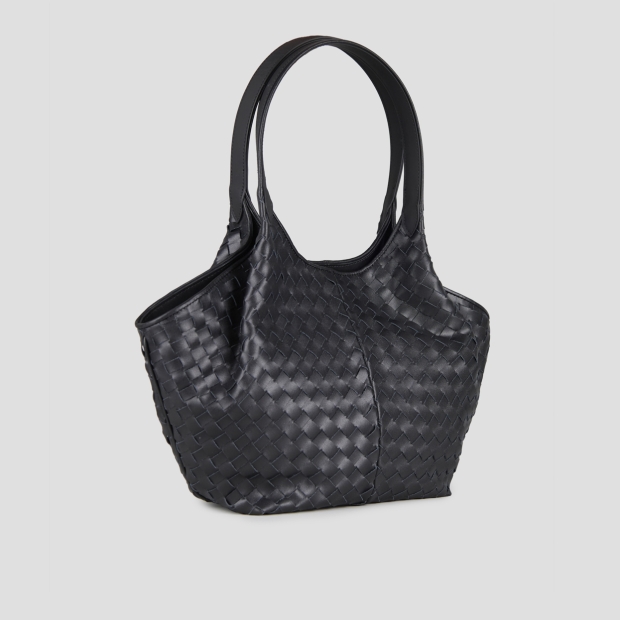 Sneakers Alexander Smith rachel medium shoulder bag in black woven leather - 2