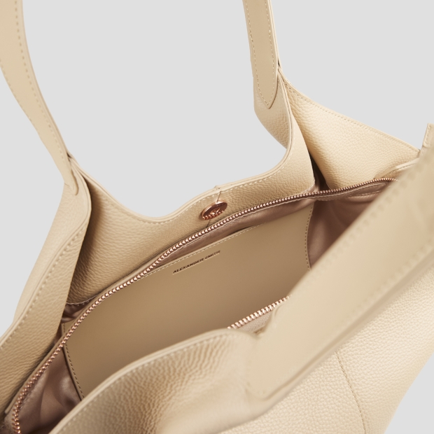 Sneakers Alexander Smith rachel medium shoulder bag in camel tumbled leather - 4