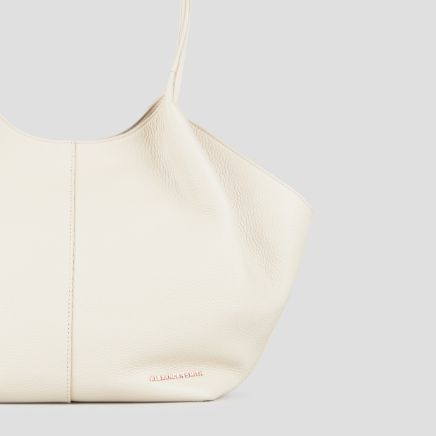 Sneakers Alexander Smith rachel medium shoulder bag in ivory tumbled leather - 5