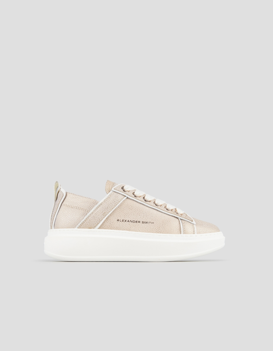 Sneakers Alexander Smith wembley woman deconstructed in cream tumbled leather - 1