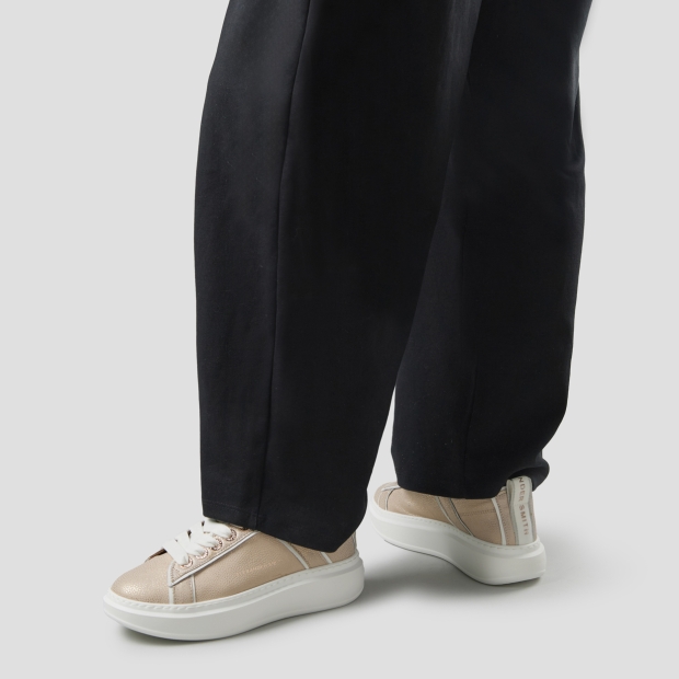 Sneakers Alexander Smith wembley woman deconstructed in cream tumbled leather - 2