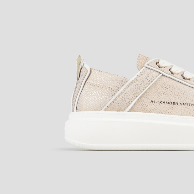 Sneakers Alexander Smith wembley woman deconstructed in cream tumbled leather - 3