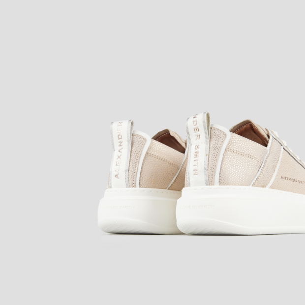 Sneakers Alexander Smith wembley woman deconstructed in cream tumbled leather - 4
