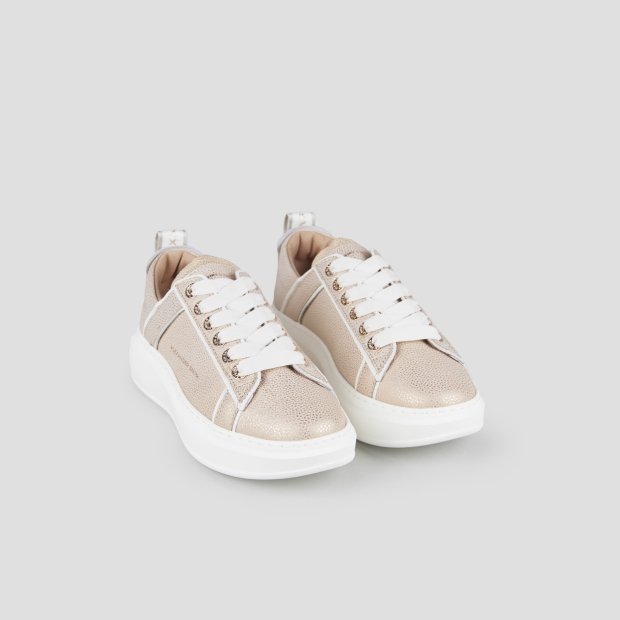 Sneakers Alexander Smith wembley woman deconstructed in cream tumbled leather - 5