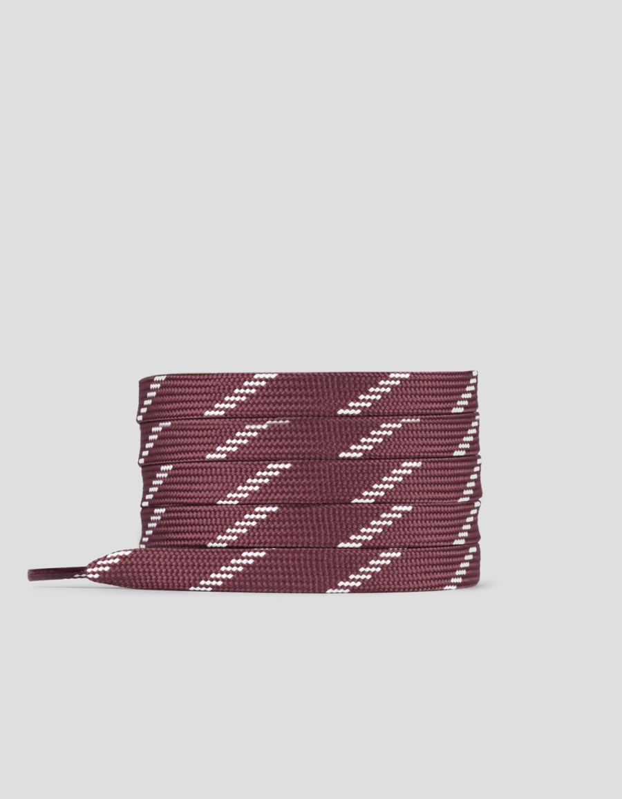 Sneakers Alexander Smith burgundy flat lace with white stripes for women - 1