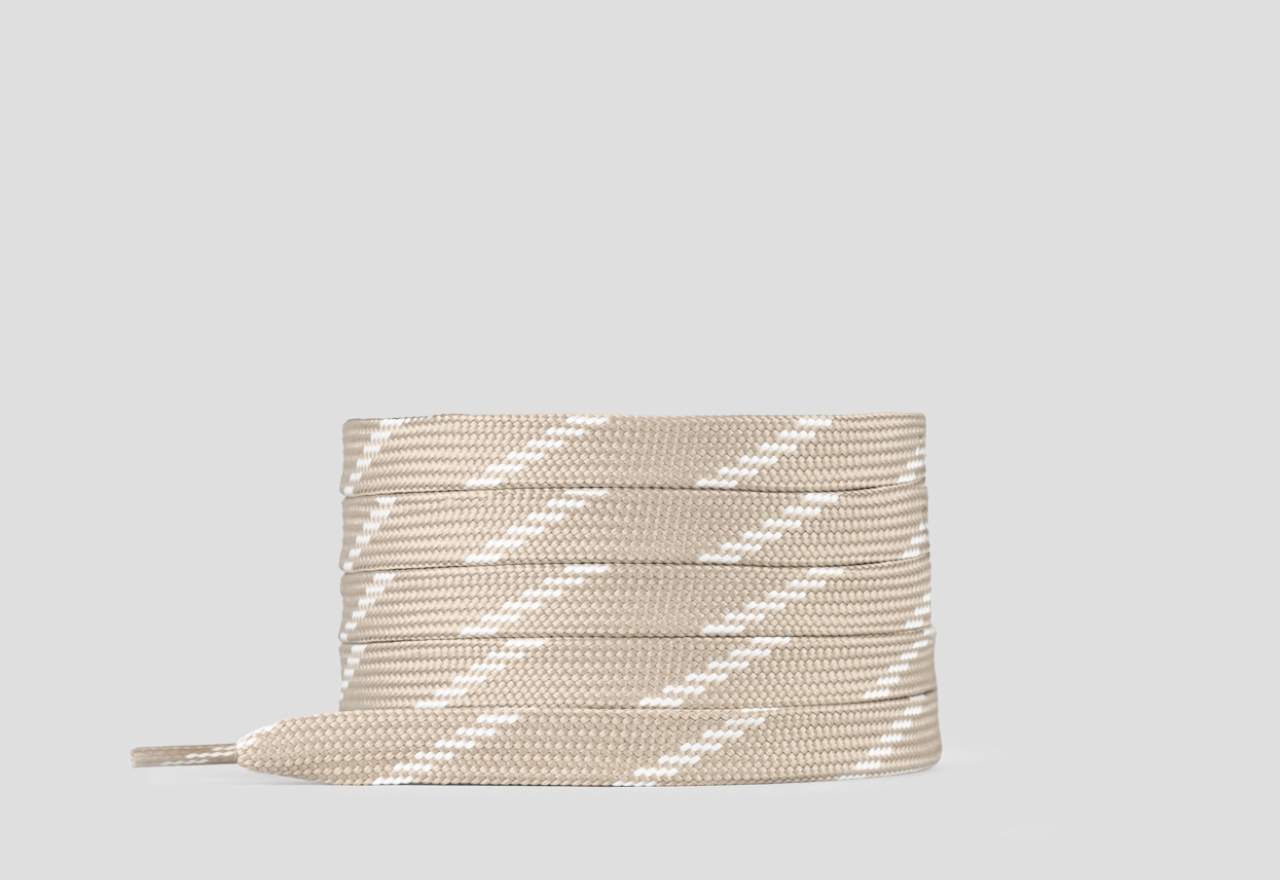 Sneakers Alexander Smith nude flat lace with white stripes for women - 1