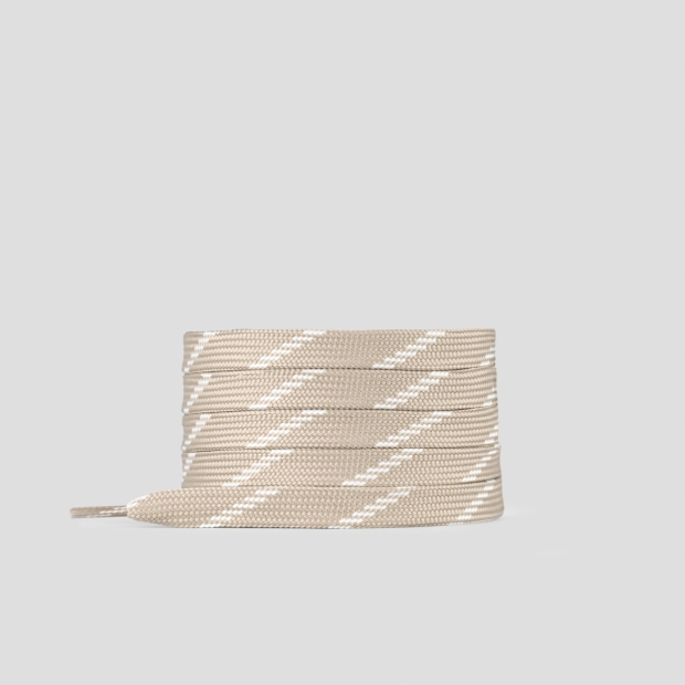 Sneakers Alexander Smith nude flat lace with white stripes for women - 1