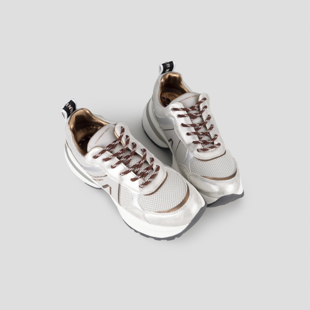 Sneakers Alexander Smith rust round lace with white stripes for women - 2