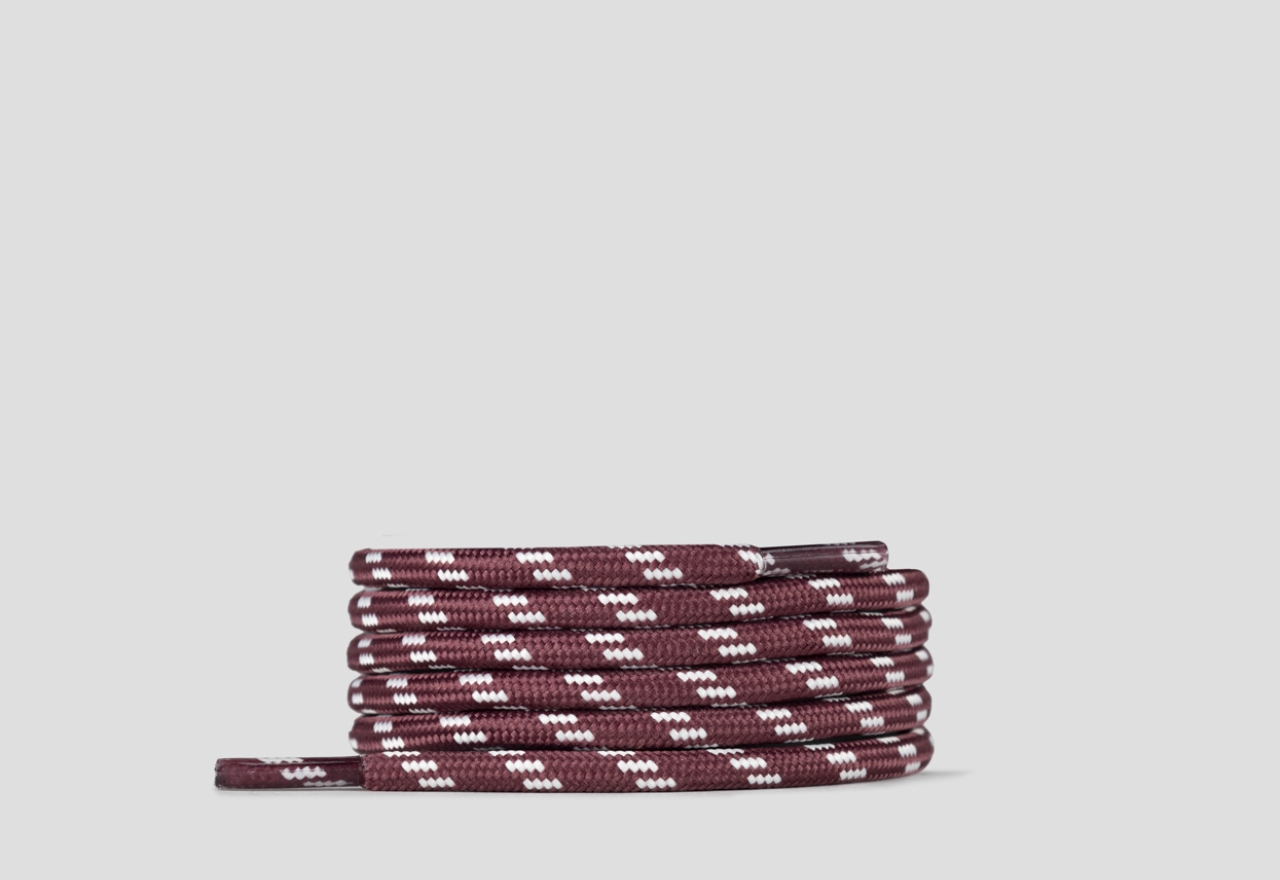 Sneakers Alexander Smith burgundy round lace with white stripes for women - 1