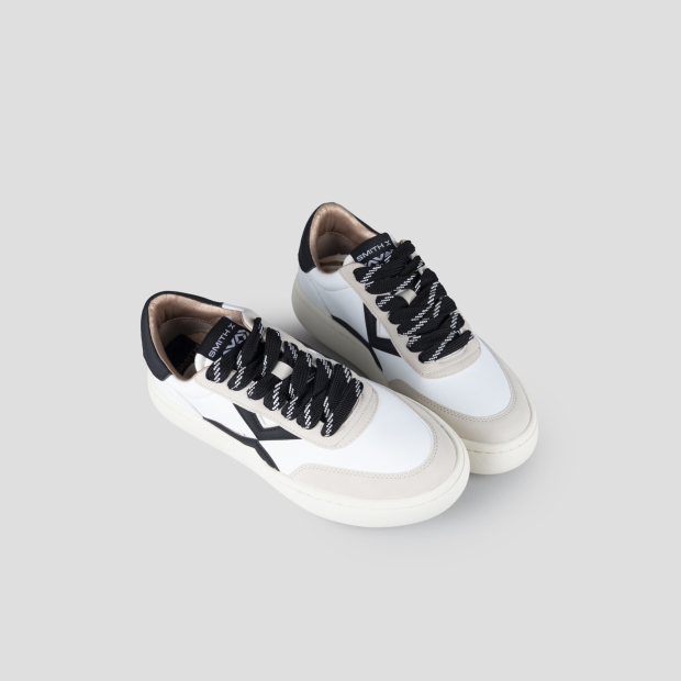 Sneakers Alexander Smith ocean woman in white with black side logo and heel - 2
